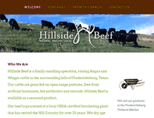 Tablet Screenshot of hillsidebeef.com